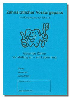 Zahnärztlicher Vorsorgepass